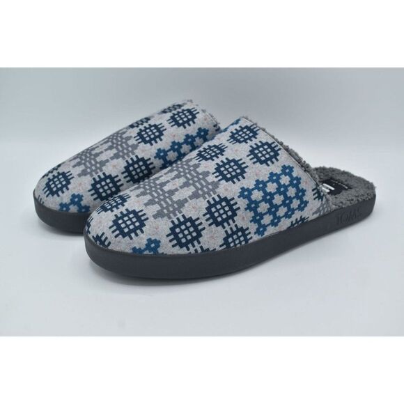 Toms Mens 11 Harbor Frost Grey Snowdon Repreve Two Tone Felt Slip‎ On Slippers main image 7